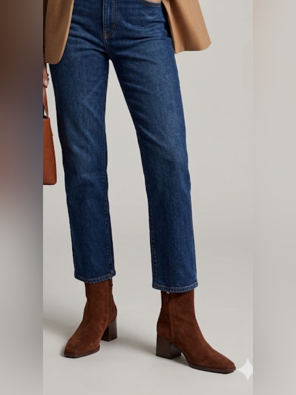 Madewell The Ardin Ankle Boot Brown Suede, Tapered Toe, Block Heel 9.5 NWOB - Picture 2 of 14